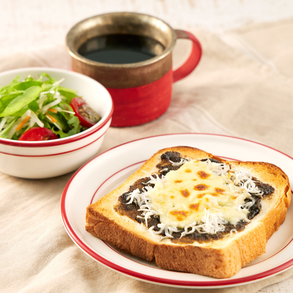 岩のりとしらすのチーズトースト