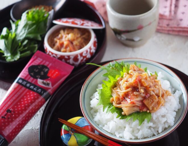 明太子入りなめ茸【レンジで2分！】おつまみ・作り置きおかず